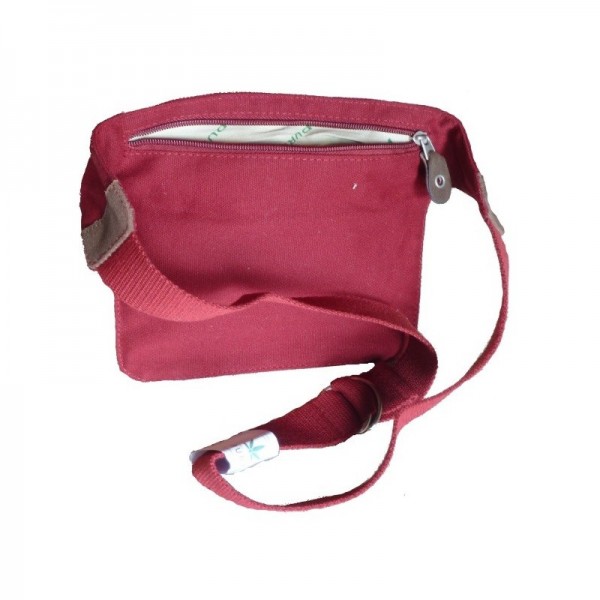 belt bag, flat banana, for travel in hemp and organic cotton